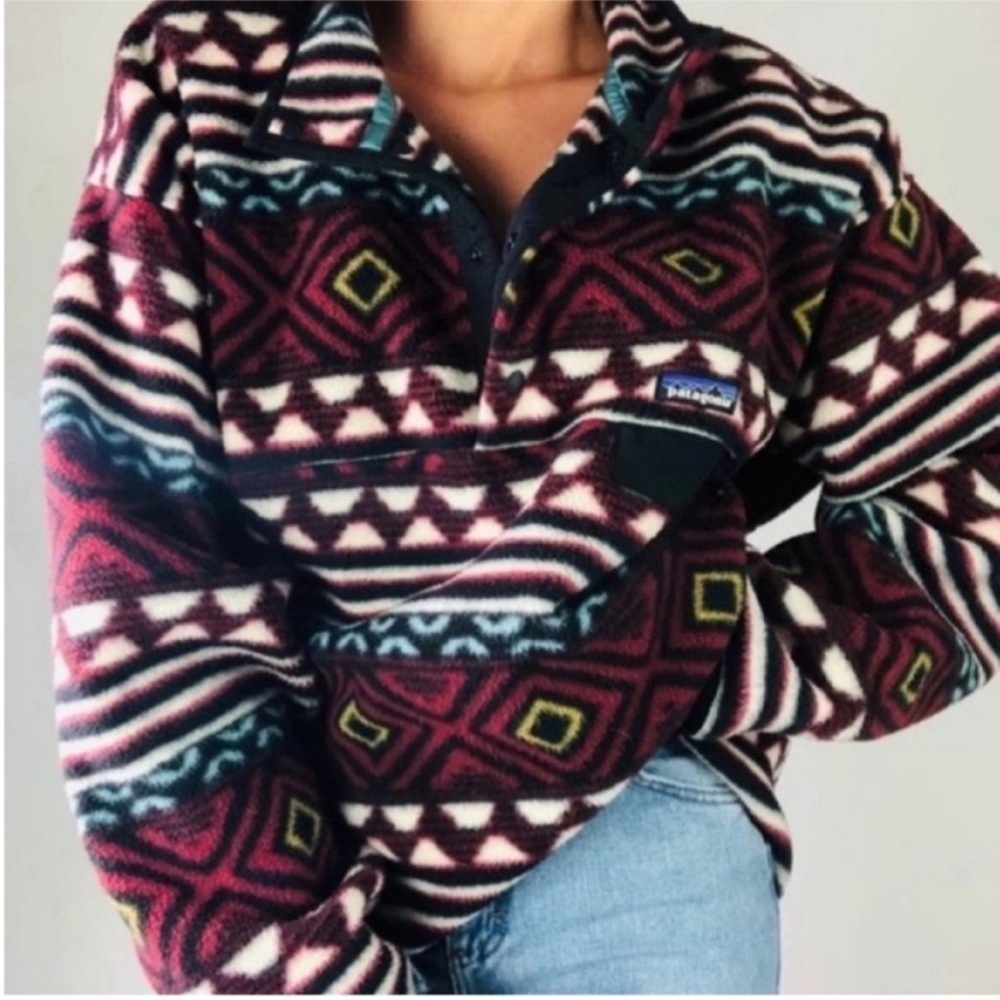 Patagonia Fleece Synchilla Snap-T Fleece Pullover Saltillo Cinder Red